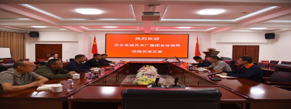 天水長(zhǎng)城開(kāi)關(guān)廠(chǎng)集團(tuán)公司黨委副書(shū)記、總經(jīng)理焦亮一行來(lái)我司交流互鑒